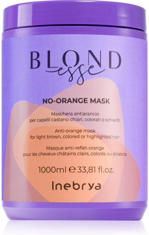Inebrya BLONDesse No-Orange Mask masque cheveux anti-reflets cuivrés 1000 ml