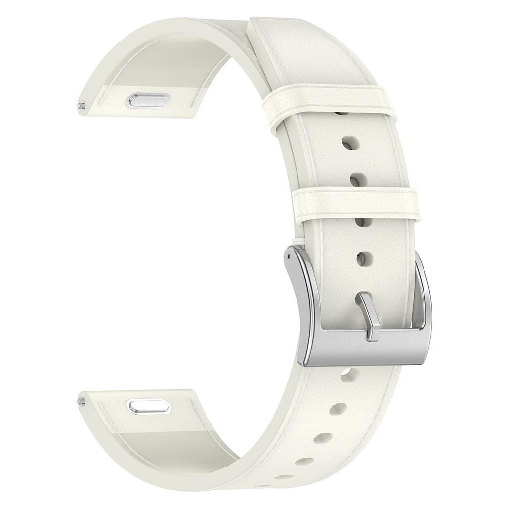 Techsuit - Watchband 22mm (W073) - Samsung Gear S3 46mm - White (22 mm, Polyurethanleder) (56624304)