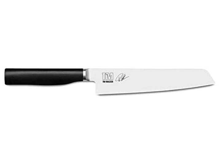 KAI Tim Mälzer Kamagata japanisches Allzweckmesser 15,0 cm Klingenlänge - rostfreier 4116 Edelstahl geschmiedet - 56 (±1) HRC - polierter POM Griff - Universalmesser - Made in Japan