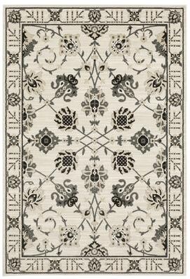 Style Haven Ripley Traditional Floral Grey/ Ivory Mixed Pile Area Rug