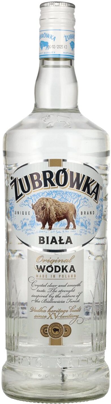 Zubrowka BIALA The Original Vodka 40% Vol. 1l