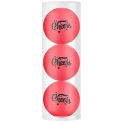 Golfball Geschenkset Cheers 3er rot