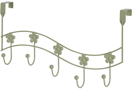 Showerdrape Flowers Sage Over Door Hooks