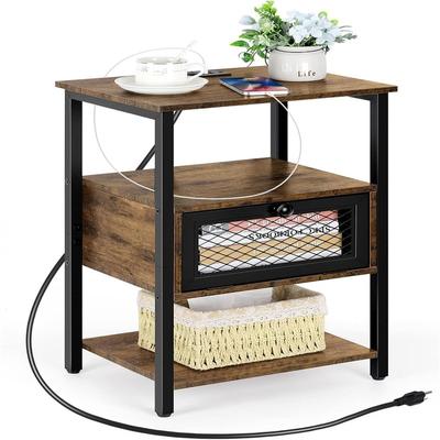 No End Table with Charging Station