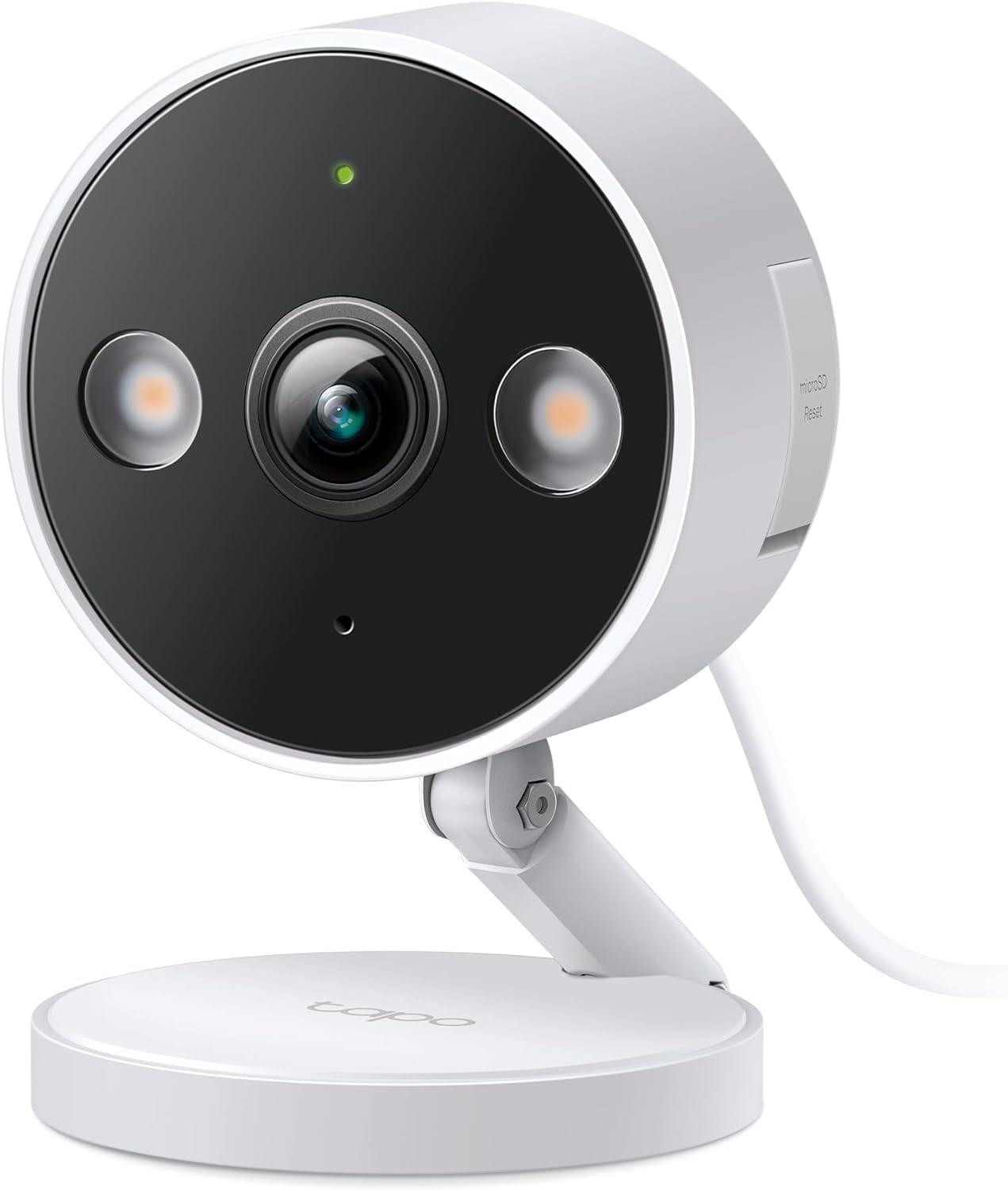 TP-Link Tapo C120 Beveiligings-IP-camera voor binnen en buiten, Wit en Zwart, 120° kijkhoek