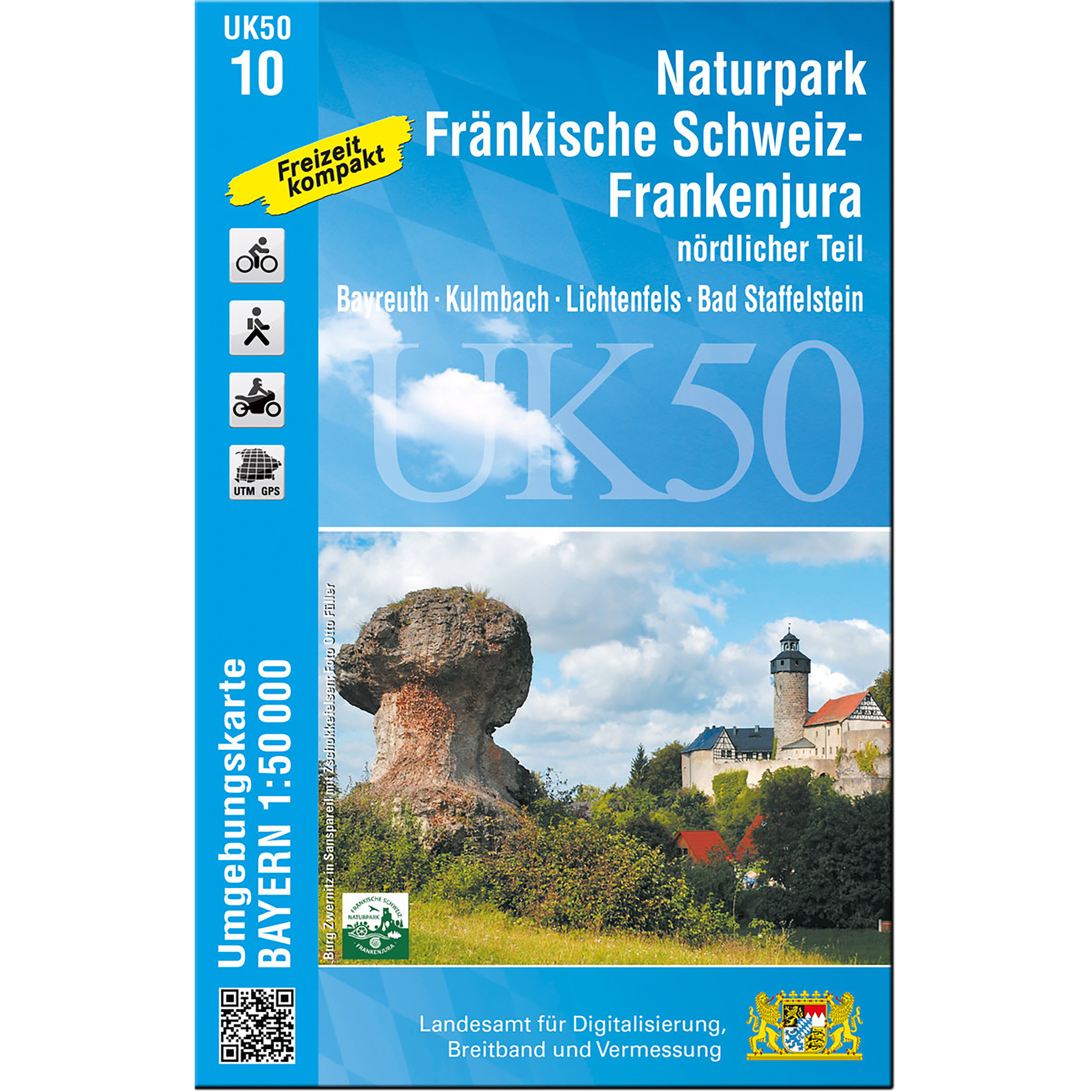 Landesamt Digitalisierung, Breitband, Vermessung UK 50-10 Naturpark Fränkische Schweiz-nördlich Topografische Karten Aufl. 2023