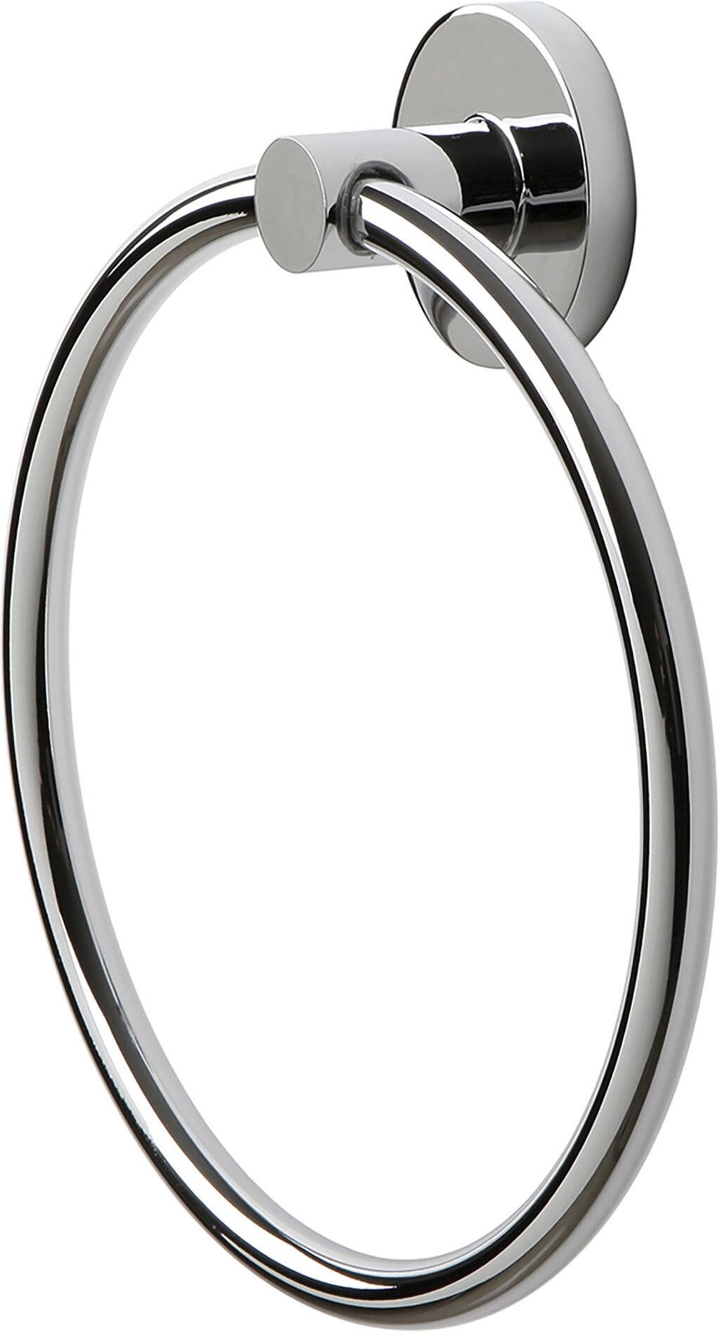 Tecnomat ANELLO PORTASALVIETTE SERIE MARTINS IN METALLO CROMATO FISSAGGIO A MURO A TASSELLO