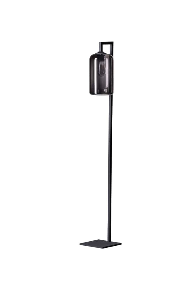 ETH Design vloerlamp The John zwart met transparante glazen cilinder