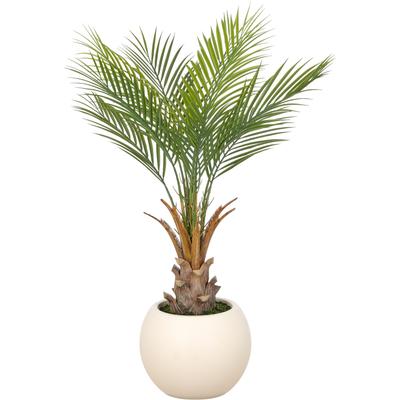 Kunstpalme CREATIV GREEN "Phoenixpalme roebelenii", grün, H:90cm, Obermaterial: 100% Kunststoff, Kunstpflanzen, mit naturgetreuen Palmwedeln