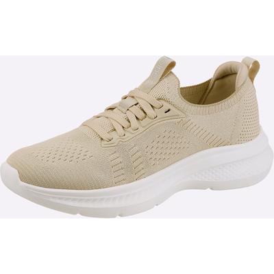 Sneaker HEINE, Damen, Gr. 39, Textil, creme, Schuhe Sneaker