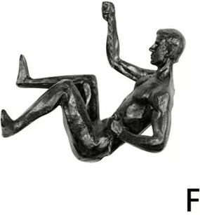 Inspire Picks Modern Climbing Man Wall Sculpture Abstract Resin 3D Wall Art Decor f