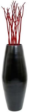 Uniquewise Tall Cylinder Bamboo Floor Vase Decorative Accent for Hotel Lobbies and Spa, Perfect Decor for Living Room or Hallway