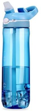 Inspired Living Tritan Hydration Pro Water Bottle With Straw BPA Free Gym & Outdoor Sports Bottle (750ml 1000ml) blue 1000ml