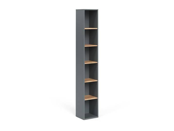 Vicco Hochregal Viktor Anthrazit/Goldkraft Eiche 30 x 188.6 cm, Anthrazit, Eichefarben, Rechteckig, 30x188.6x27.3 cm, Badezimmer, Badmöbel, Hochschränke