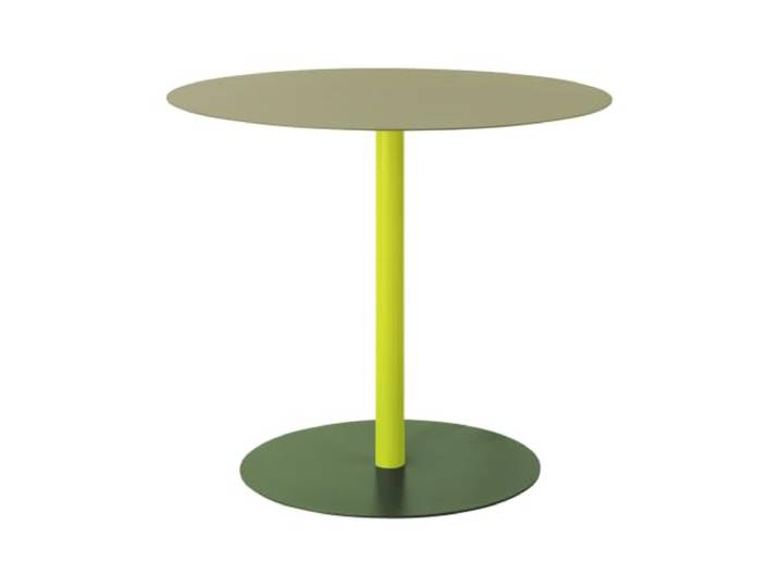 Remember Beistelltisch Rondo Lime Metall Ø 48 cm Runder Tisch, Zweifarbiges Design, Für Sofa & Sessel, Stabiler Metallfuß, Moderner Designtisch