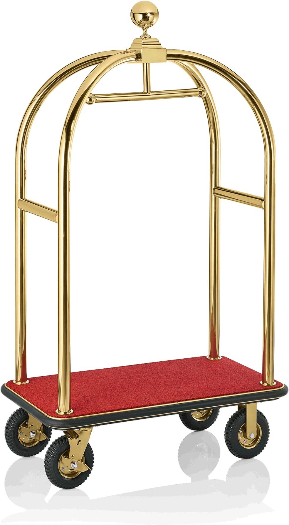 Tirolix Carrello Portabagagli 112 x 60 x 190 cm Rosso/Oro Drift
