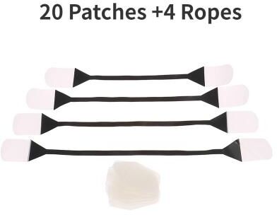 Useful Little Things Invisible Face Lift Tape & Wrinkle Smoothing Strips 20pcs Black Patches
