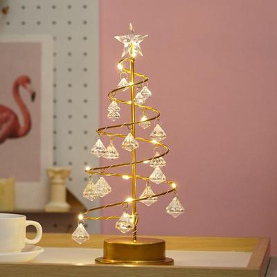 Snug & Styled Crystal Christmas Tree LED Table Lamp Warm White Decorative Night Light Crystal Christmas Tree LED Table Lamp Warm White Decorative Night Light