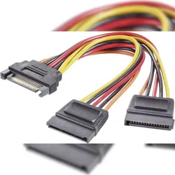 Renkforce Strom Y-Adapter [1x SATA-Strom-Stecker 15pol. - 2x SATA-Strom-Buchse 15pol.] 0. RF-4189218
