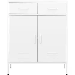 vidaXL Lagerschrank Weiß 80x35x101,5 cm Stahl