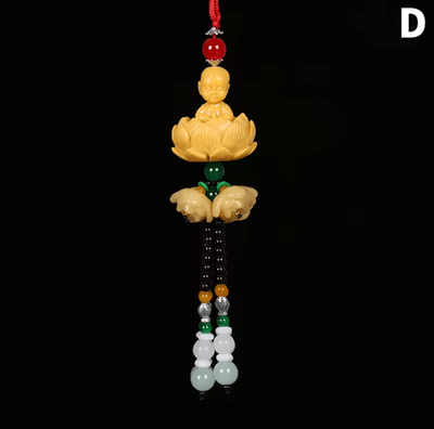 Inspire Curations HarmonyPixiu Buddha Rearview Mirror Pendant d