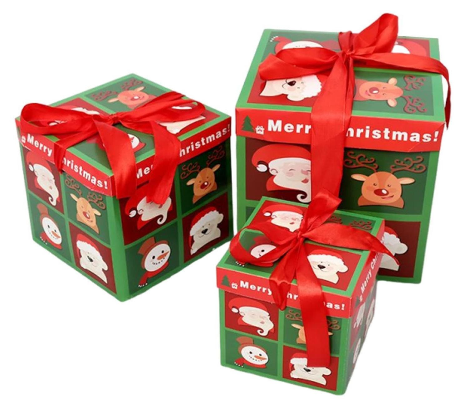 Merkloze Klassieke Kerst Stapelbare Opbergdozen met Deksels voor Volwassenen in de kleur Solid