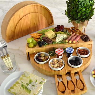 Picnic at Ascot NCAA West Virginia Mountaineers Bamboo Cheese & Charcuterie Board
