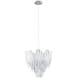 Design Decken Pendel Leuchte Hänge Lampe Glas Dekor Chrom Beleuchtung EGLO 92502