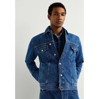 Jeansjacke PEPE JEANS "Jeansjacke ALBION TRUCKER JACKET", Herren, Gr. M, blau (stonewash mid blau), 100% Baumwolle, Jacken Jeansjacke