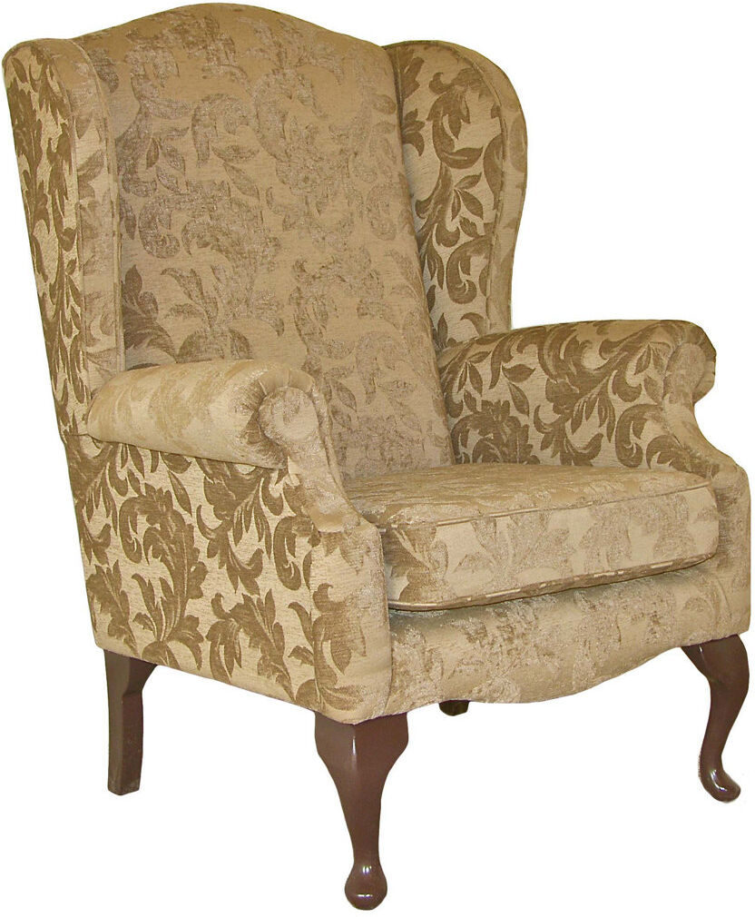 Astoria Grand Stevensville Upholstered Wingback Chair Cream/Bacio Mercury 106cm H X 74cm W X 78cm D