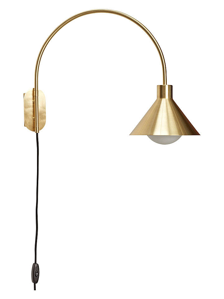 Hübsch Wandleuchte ''Pipe'' in Gold - (B)55 x (H)40 cm - onesize