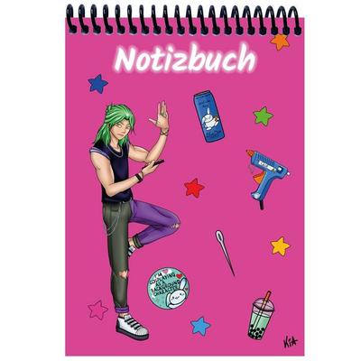 A 4 Notizblock Manga Quinn, pink, liniert