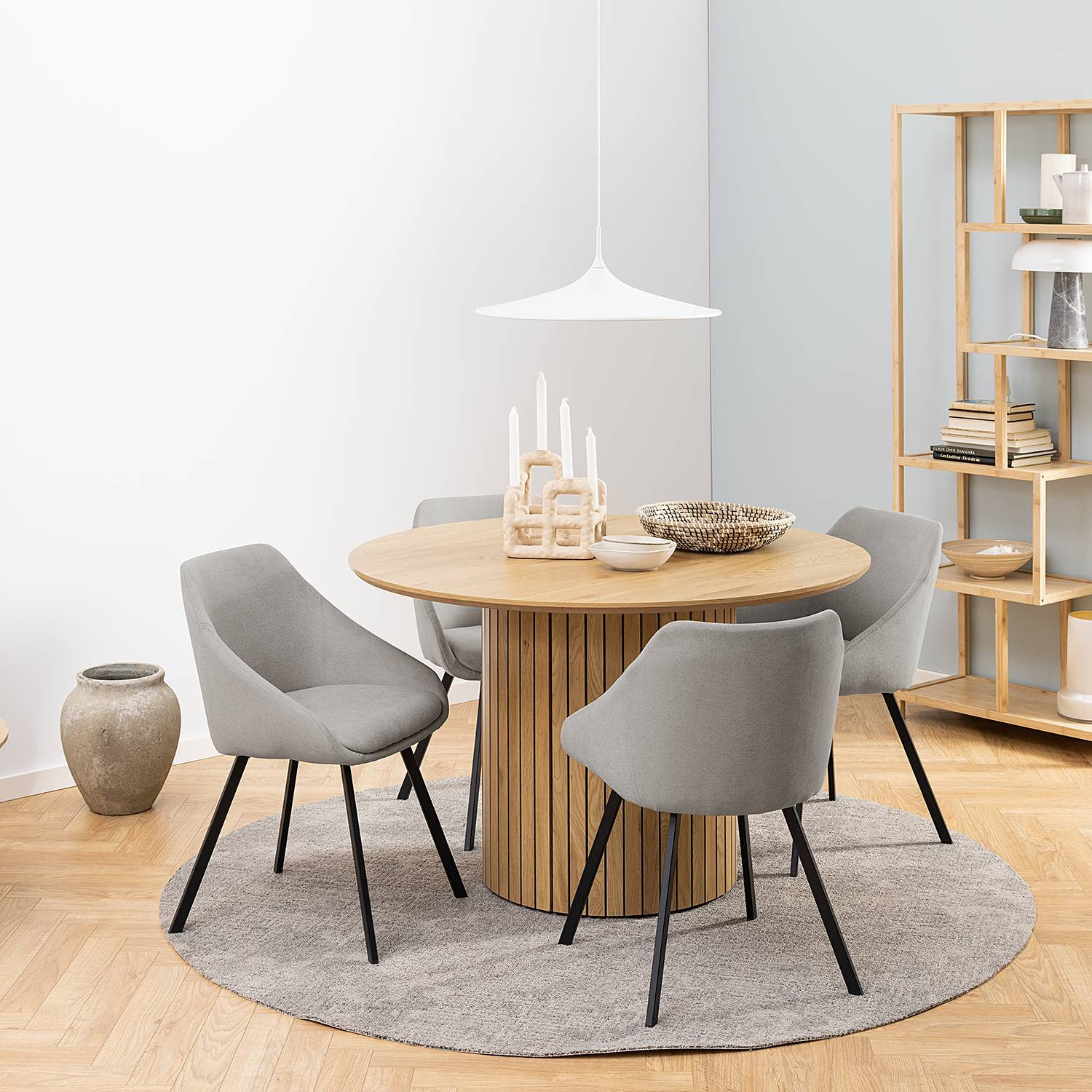 home24 Eettafel Grönau Rond, Bruin, Ø 120 cm