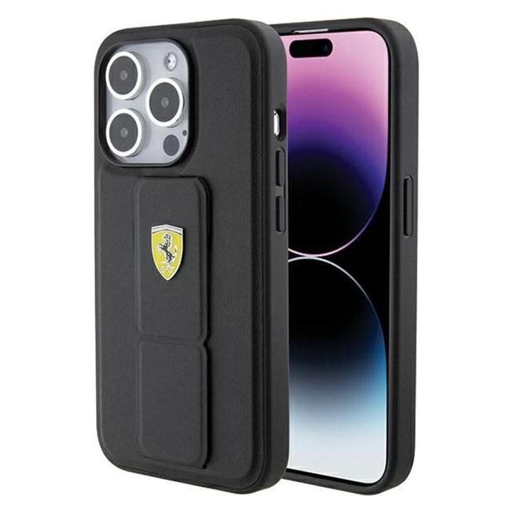 Ferrari FEHCP15LGSPSIK iPhone 15 Pro 6.1" czarny/black hardcase Grip Stand (Apple iPhone 15 Pro) (BRA100436)