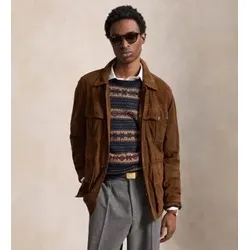 Polo Ralph Lauren für Herren. 710B22989001 Funktionsjacke aus braunem Wildleder (S), Lässig