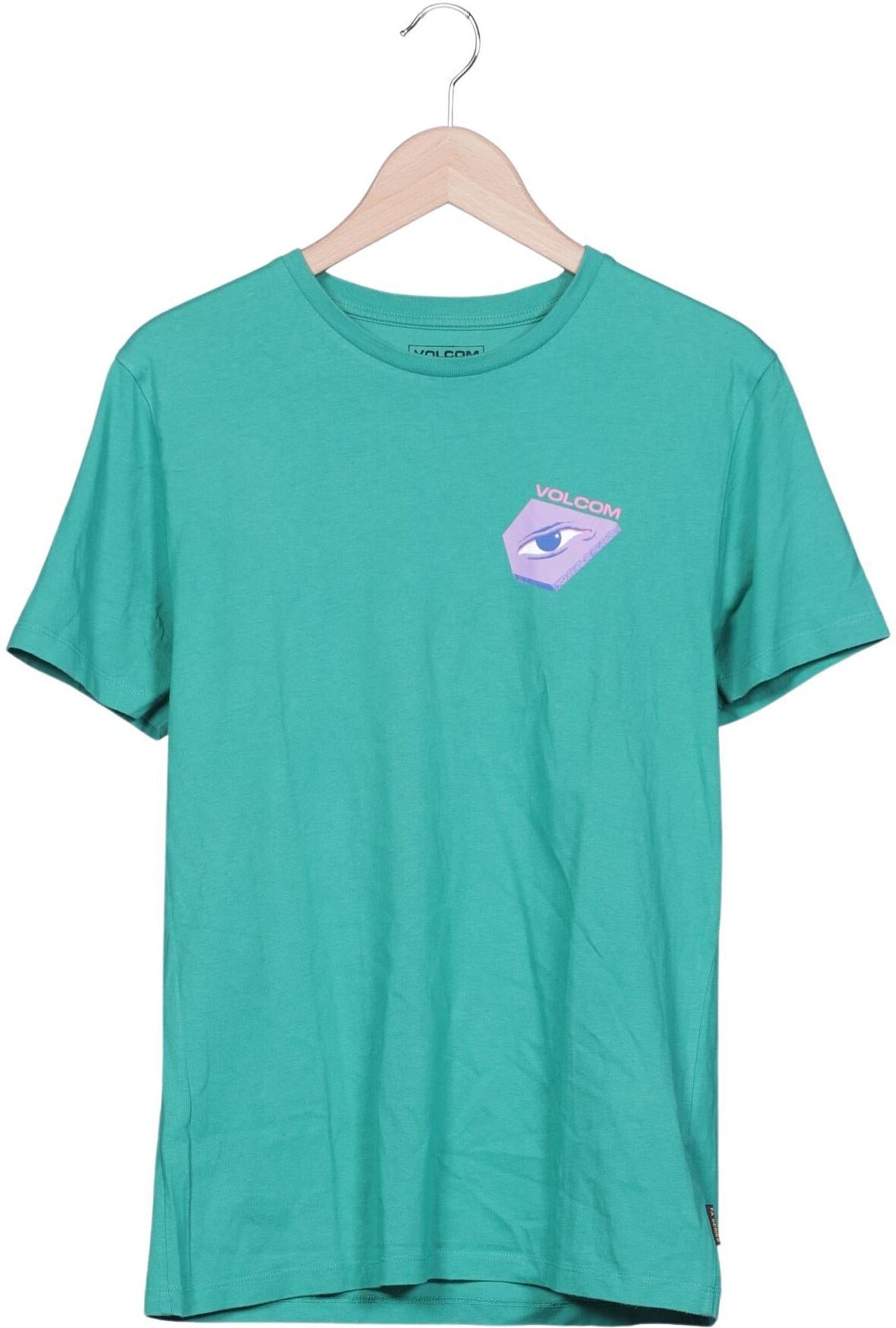 Volcom Herren T-Shirt, Grün, Gr. S, Baumwolle - Second Hand