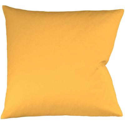 Kissenbezug FLEURESSE "Colours Mako Satin, 100% Baumwolle, mit Reißverschluss", gelb (sonne), B:80cm L:80cm, Mako-Satin, Mako-Satin, Kissenbezüge, Kissenbezug, Mako Satin, glänzend, glatt, Premium Qualität
