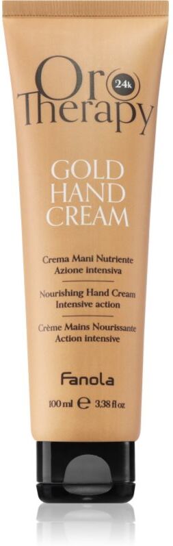 Fanola Oro Therapy Gold Hand Cream crème hydratante et nourrissante à l'or 24 carats 100 ml