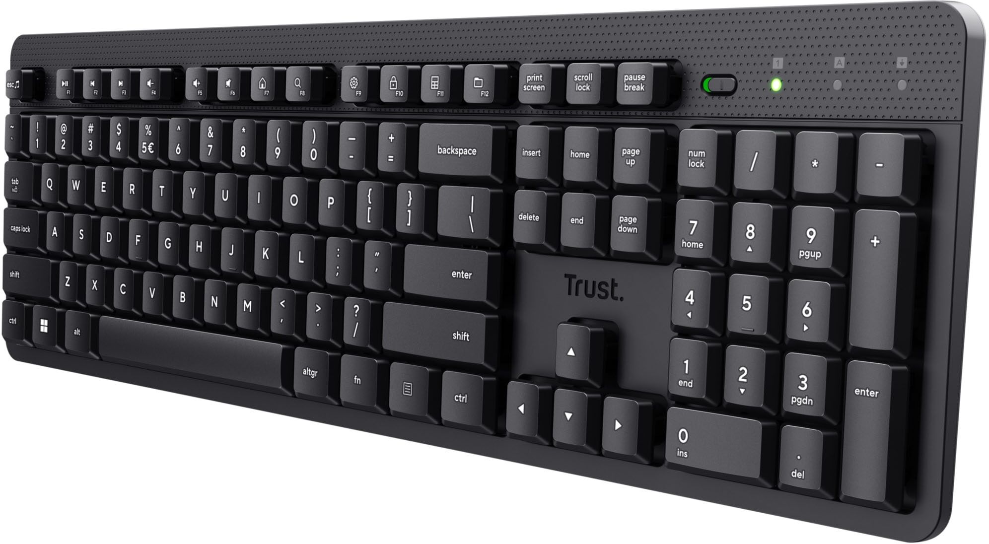 Trust Tastatur "Ody II", schwarz, B:14cm H:3,7cm T:13,6cm, Tastaturen, Tastatur