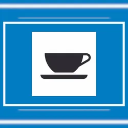 HB-Druck Autobahnkiosk Symbol Schild A0 Rückseite selbstklebend