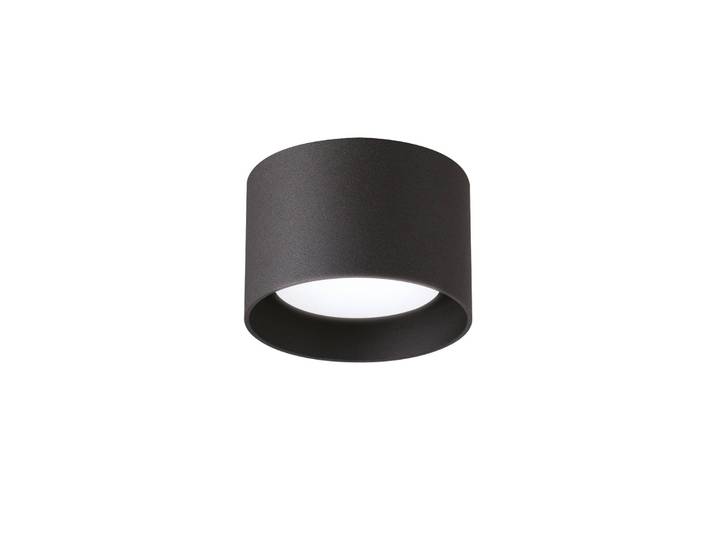 ideal lux Ideal Lux Downlight Spike Round, schwarz, Alu, Ø 10 cm Round, schwarz, für Wohn- / Esszimmer, Aluminium, Modern
