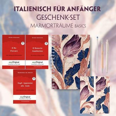 Italienisch für Anfänger Geschenkset - 3 Bücher (mit Audio-Online) + Marmorträume Schreibset Basics, Set von Guido Gozzano,Edmondo De Amicis,