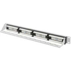 Lanberg Patchpanel 24 Port 1U Cat.6A UTP-Stecker, Server Zubehör, Grau