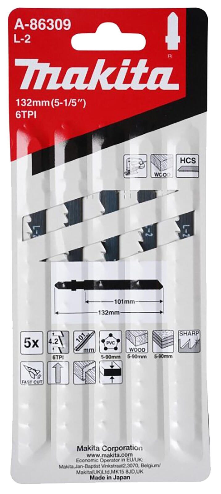 makita Stichsägeblatt A-86309