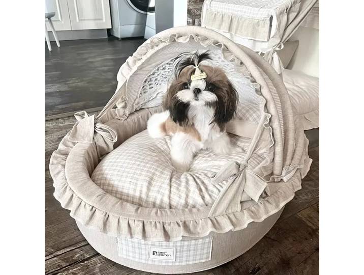 Niche d'intérieur douce pour animaux de compagnie, parc, cabine, villa pour chiens, berceau de luxe pour petits chiens, lits pour dormir, nounours, grand chien, fournitures pour animaux de compagnie