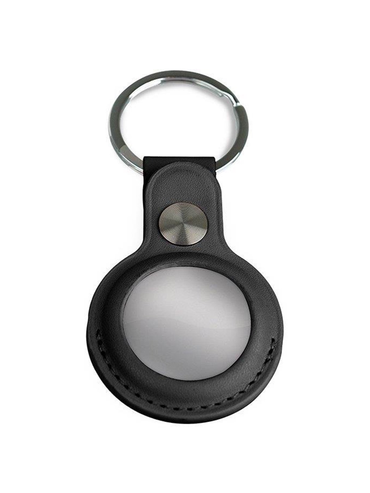 Light Solutions Airtag Key Ring - Leather - Black