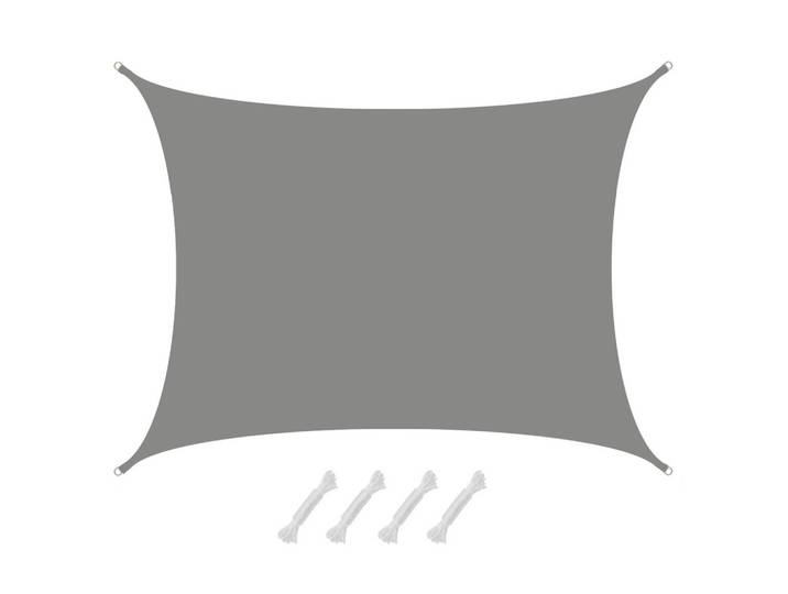SONNENSEGEL 600/500 cm grau, rechteckig