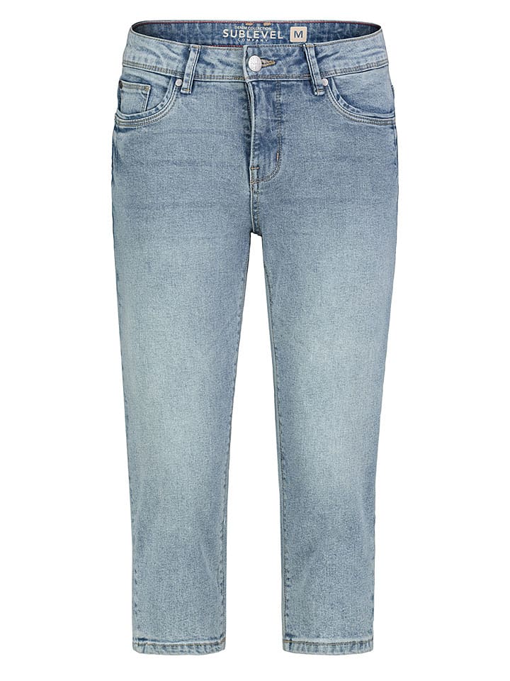 Sublevel Jeans-Caprihose in Hellblau - XXL