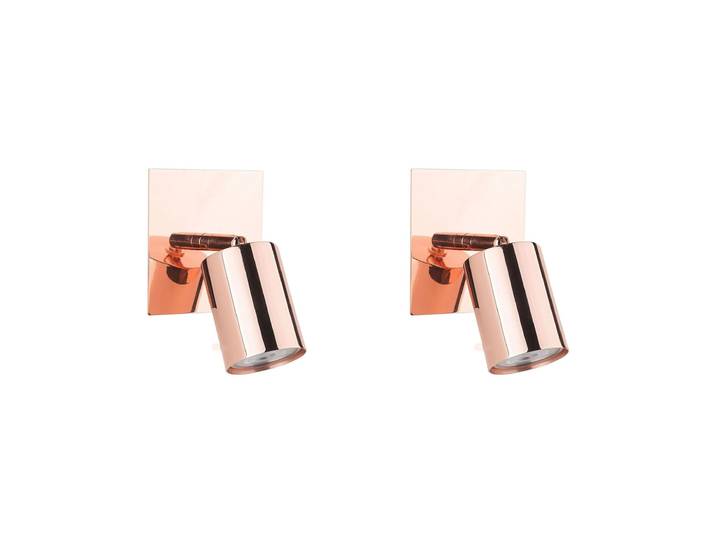Lot de 2 spots réglable métal cuivré