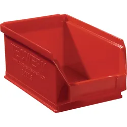 Sichtlagerkasten L160/140xB100xH75mm PE rot TECWERK